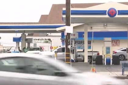 Afterward, dozens of people break into the Compton gas station