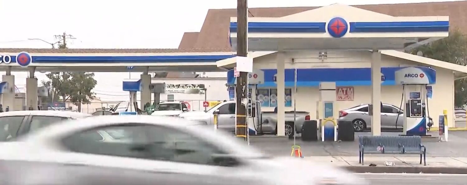 Afterward, dozens of people break into the Compton gas station