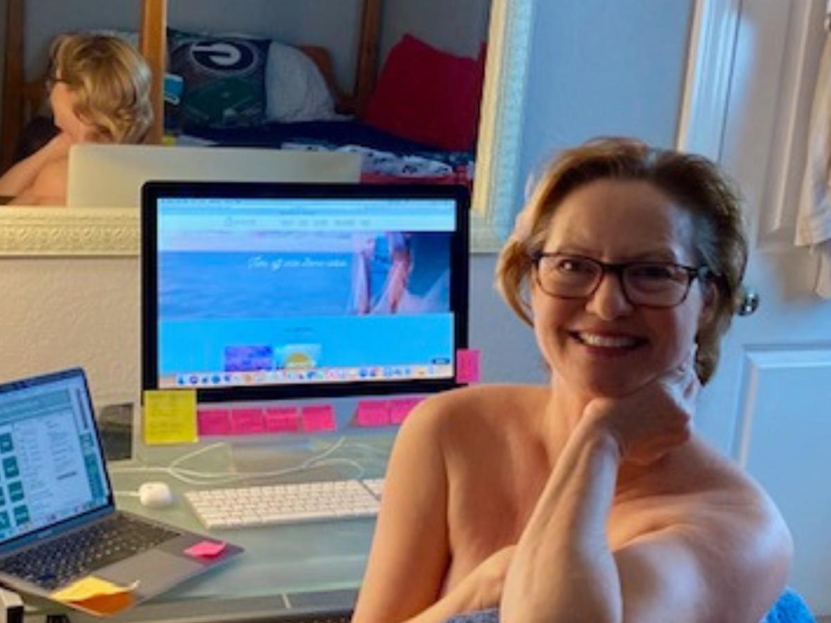 I work for a nude cruise.  It’s liberating – but