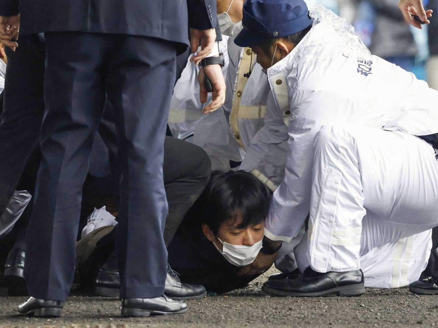 Japanese prime minister unharmed after ‘smoke bomb’ during campaign