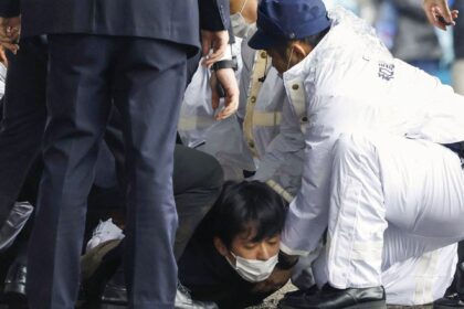 Japanese prime minister unharmed after ‘smoke bomb’ during campaign