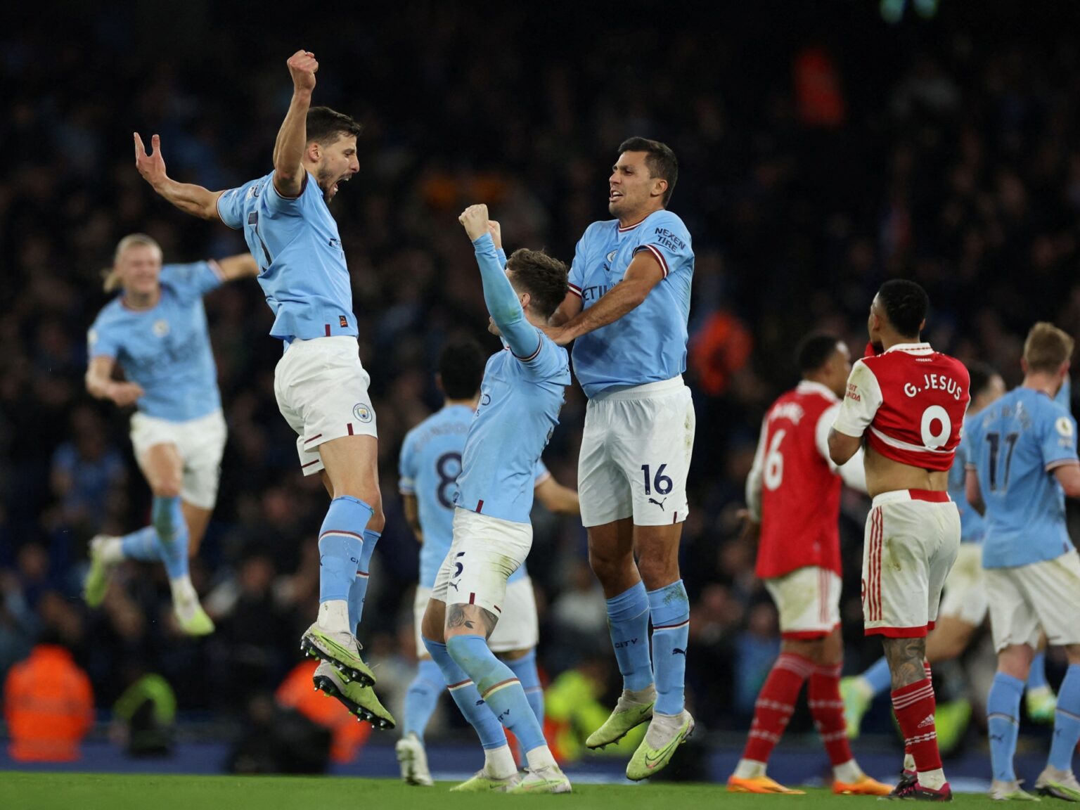 Manchester City beat Arsenal 4-1 in the Premier League