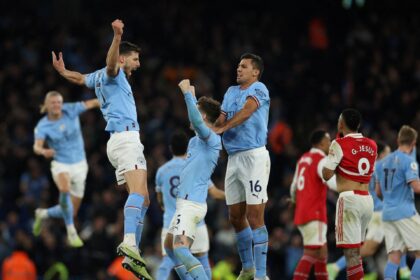 Manchester City beat Arsenal 4-1 in the Premier League