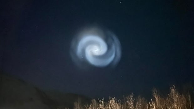Mysterious light spiral spotted in the north