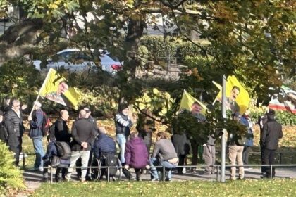 PKK terrorists hung banners in Sweden