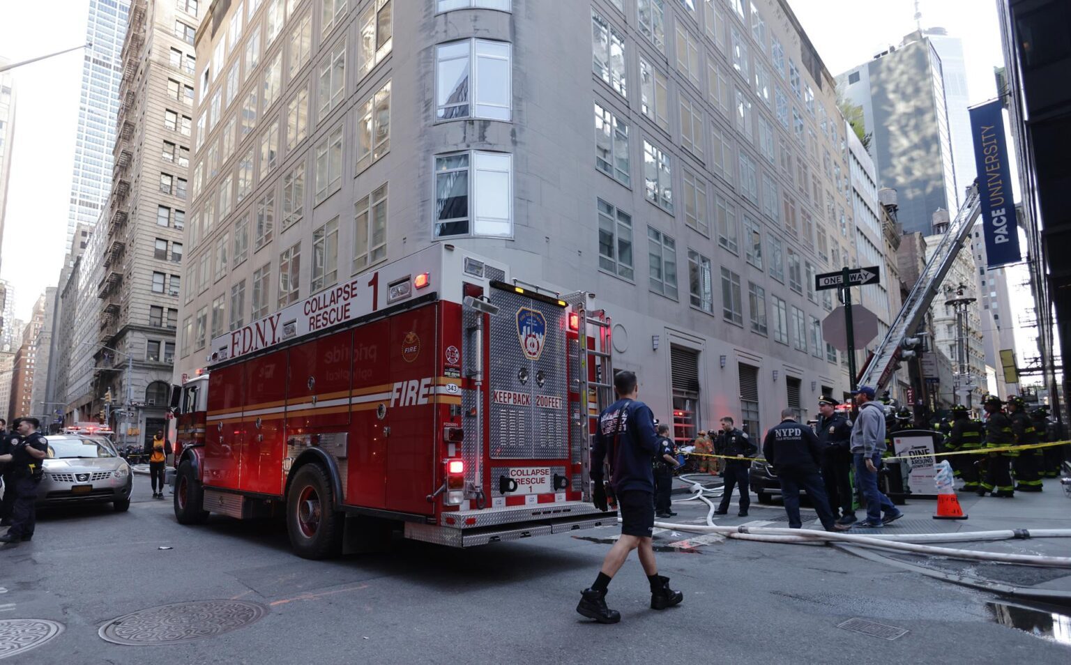 Parking lot collapses in Manhattan and