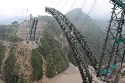 The highest railway bridge in the world opens