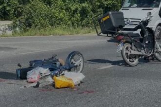 Accident in Lezha!  Two motorcycles collide,