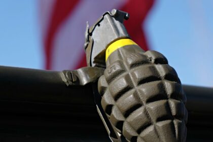 An Indiana man was killed after a grenade hit him