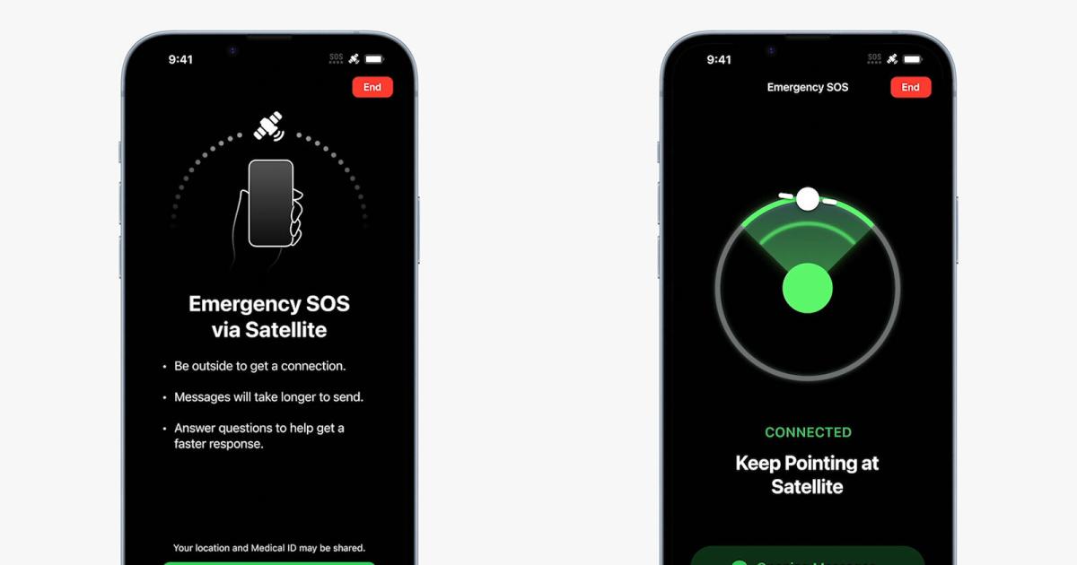 Apple’s iPhone 14 Emergency SOS feature arrives