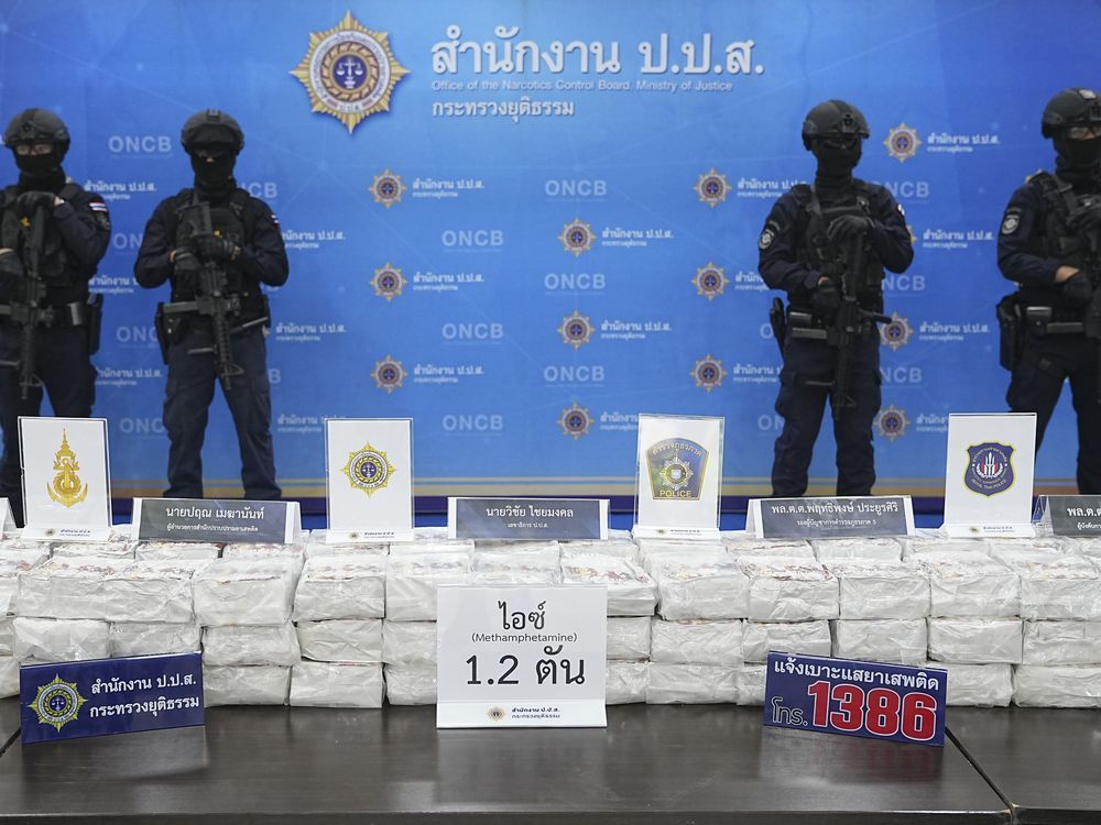 Authorities in Thailand seize more than a ton