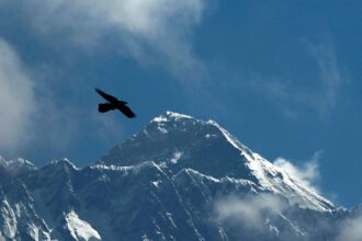 Climbers on the occasion of 70 years Everest summit in the middle