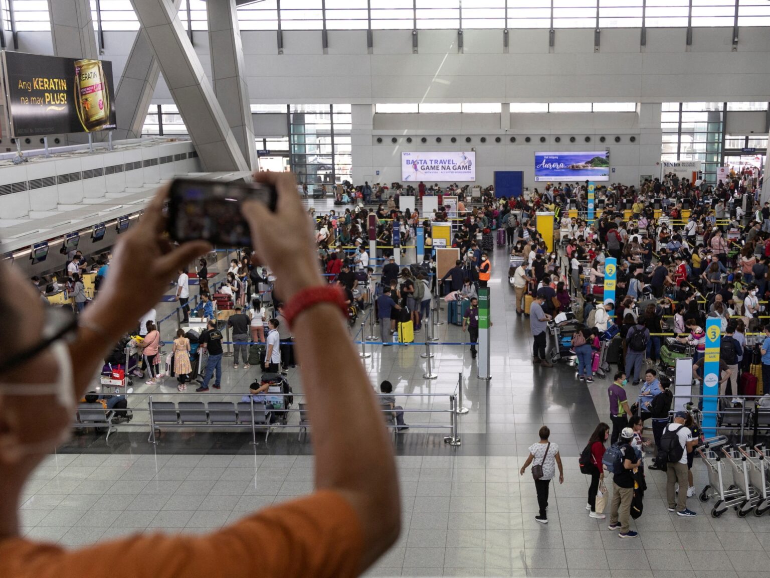 Dozens of flights canceled at Manila airport