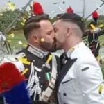 For the first time, a military man married his