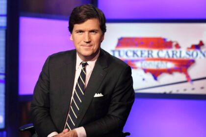 Former Fox News host Tucker Carlson is back on his feet