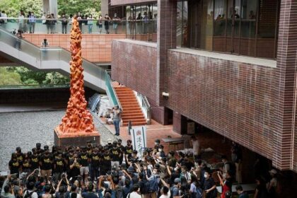 Hong Kong police confiscate ‘incitement to’ statue