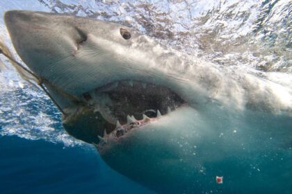 Huge 1189lb great white shark spotted