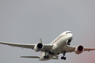 Mexico’s lavish presidential plane arrives at 8 p.m