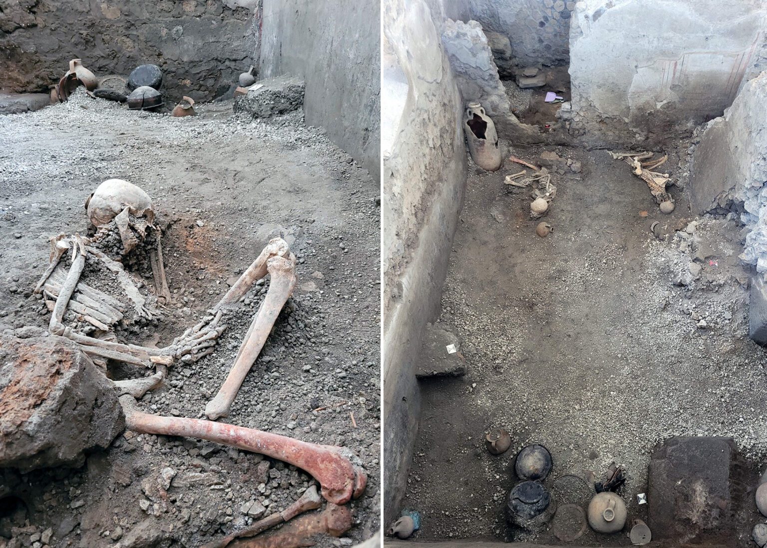 Skeletons discovered in Pompeii are deadly