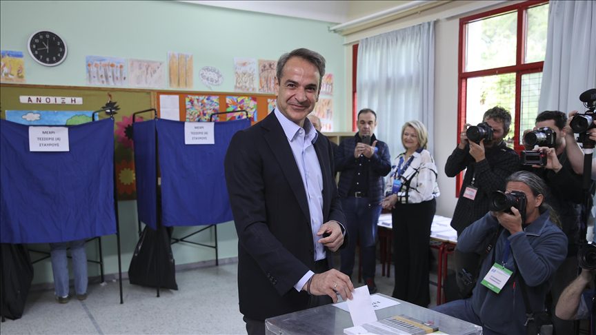 The ruling New Democracy party leads the Greek