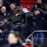 West Ham players confront fans of AZ Alkmaar afterwards