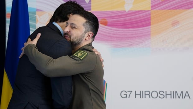 Zelenskyy and Trudeau meet face-to-face at G7 in